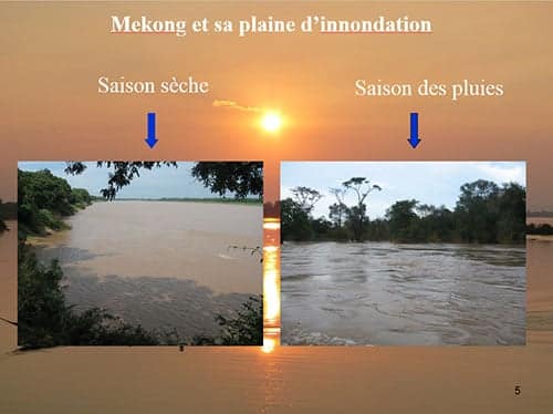 Le fleuve Mékong pendant les différentes saisons